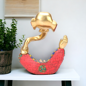 Brass Trunk Abstract Idol Ganesha