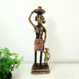 Dhokra Standing Mother & Child