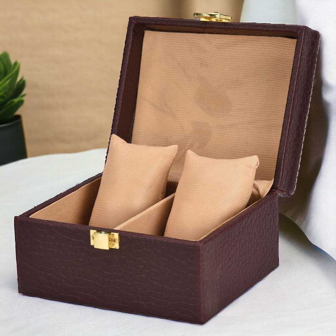 Leather Watch Box Organizer (2 Slot)