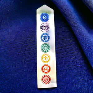 Selenite Chakra Tower