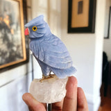 Angelite Owl Sculpture