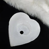 Selenite Heart Candle