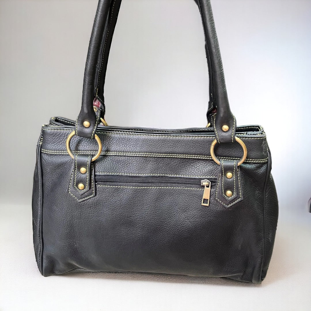 Double Handle Cowhide Tote Bag