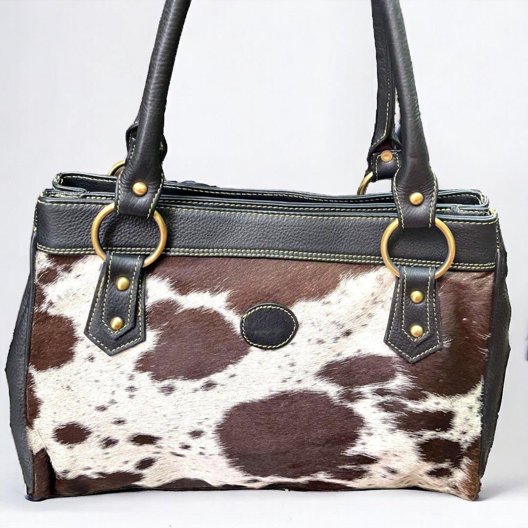 Double Handle Cowhide Tote Bag