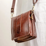 Lock Leather Crossbody