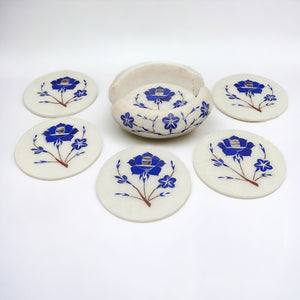 Marble Inlay Coasters Set of 6