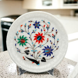 Marble Plate With Intricate Inlay