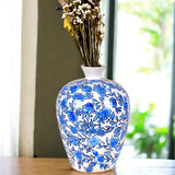 Oriental Splendor Blue and White Chinese Vase