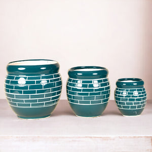 Matka Ceramic Planters Set of 3