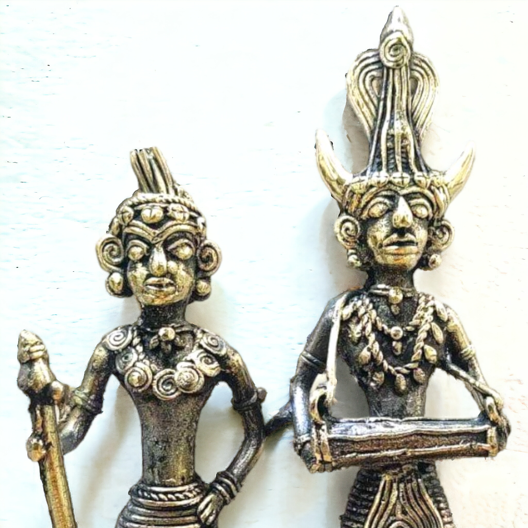 Brass Tribal Couple (standing)