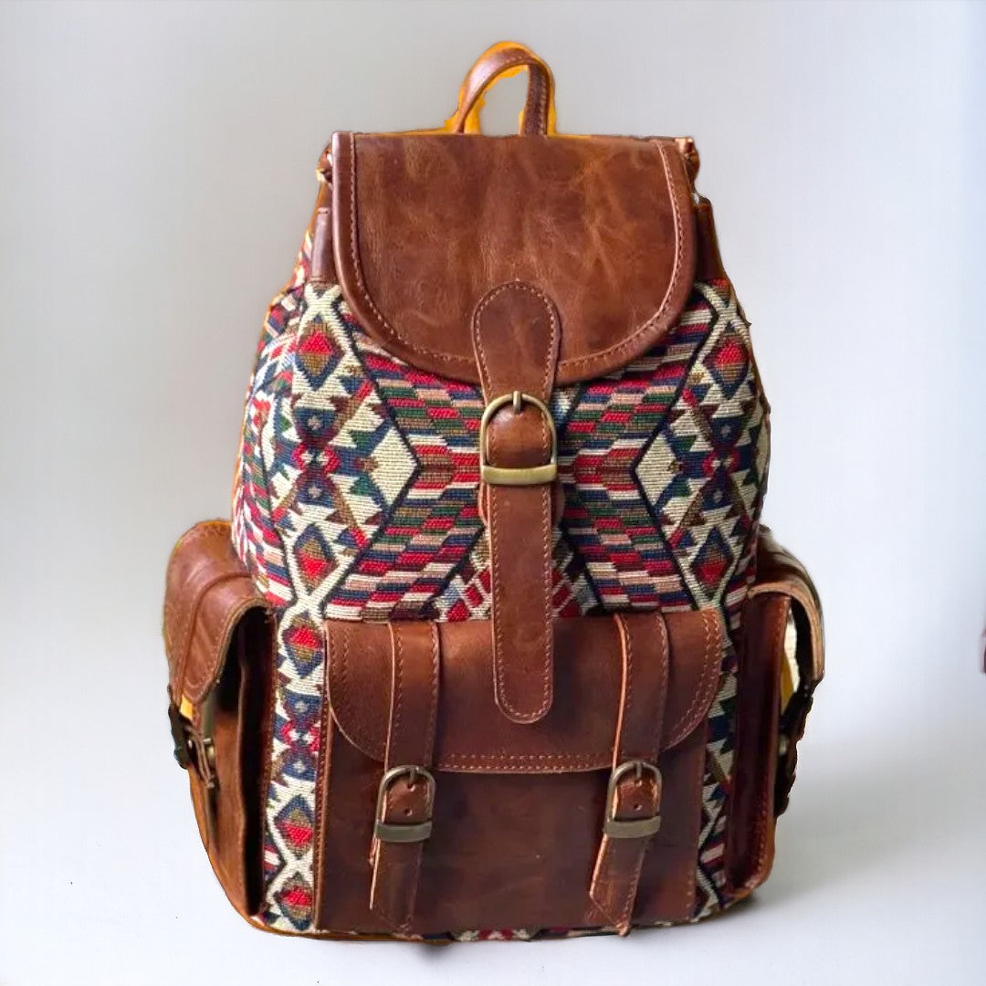 Ancient Smart Leather Hipster Backpack