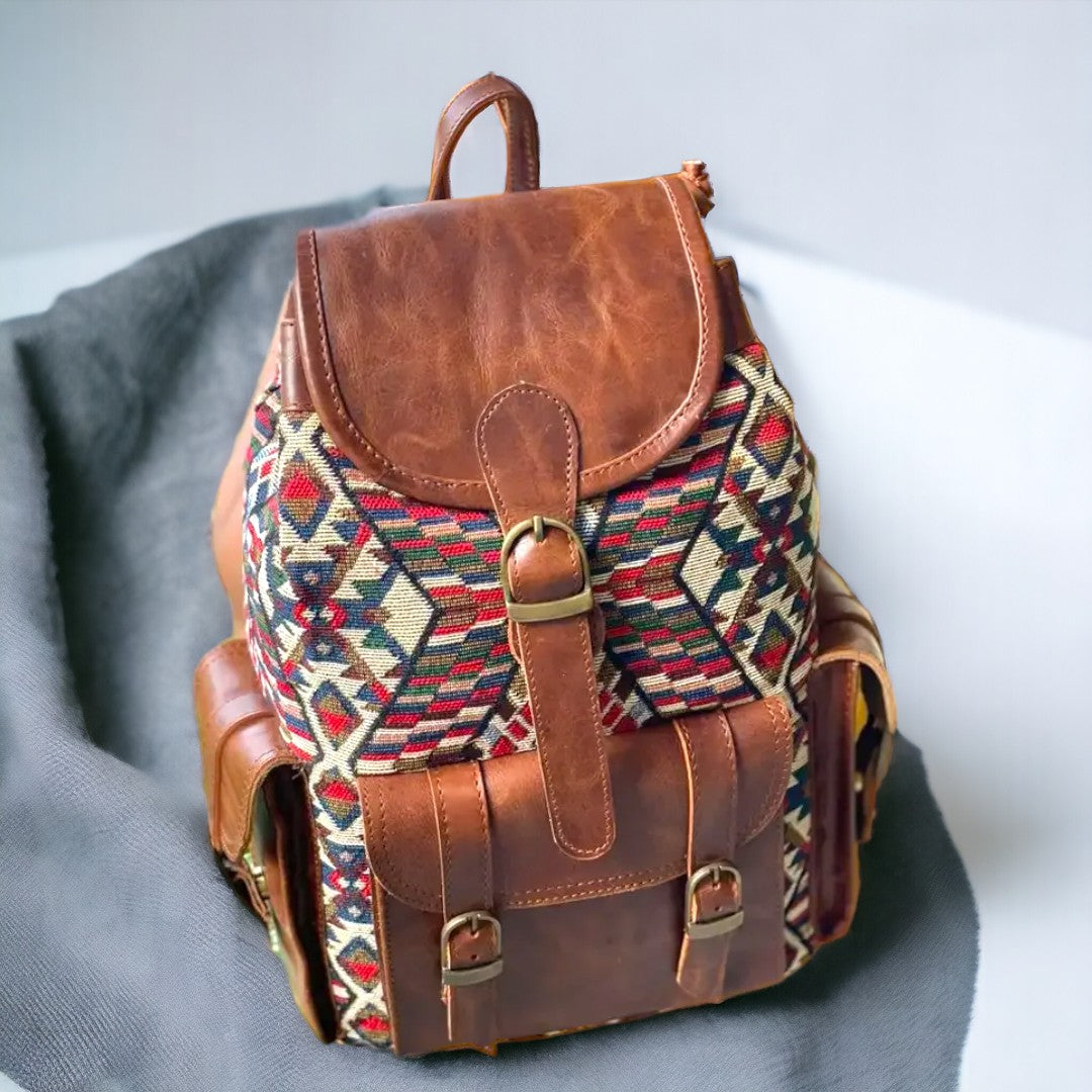 Ancient Smart Leather Hipster Backpack