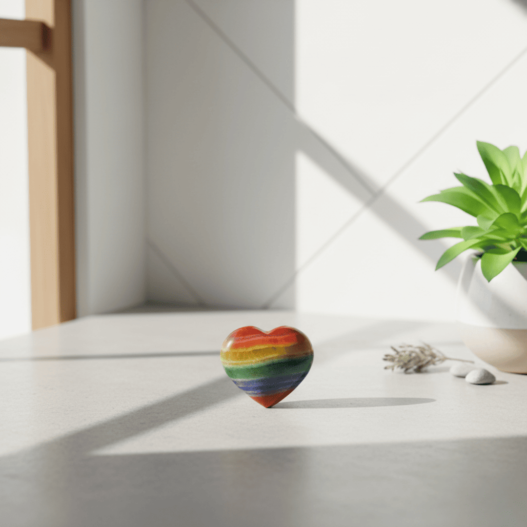 7 Chakra Crystal Heart Shape (2)