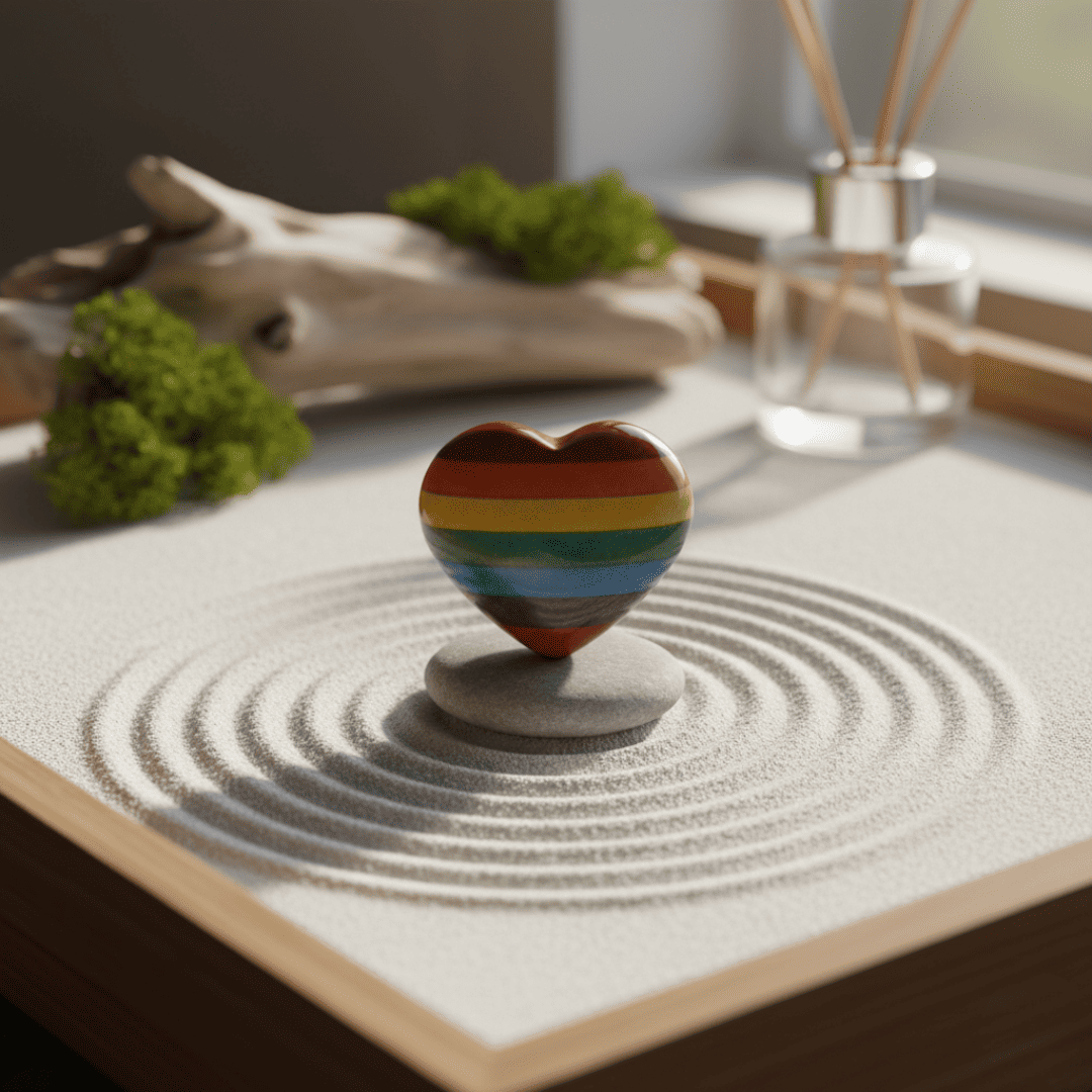 7 Chakra Crystal Heart Shape (4)