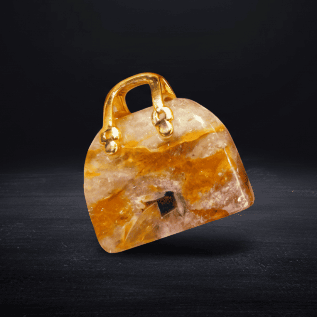 Crystal Purse Carving – Crystal Handbag Pendant