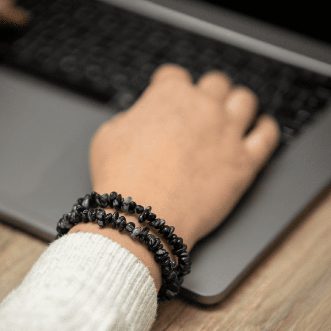Natural Crystal Chips Bracelets (Pair of 3) (16)