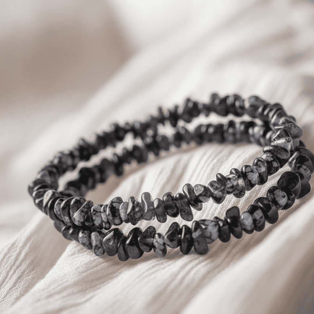 Natural Crystal Chips Bracelets (Pair of 3) (17)