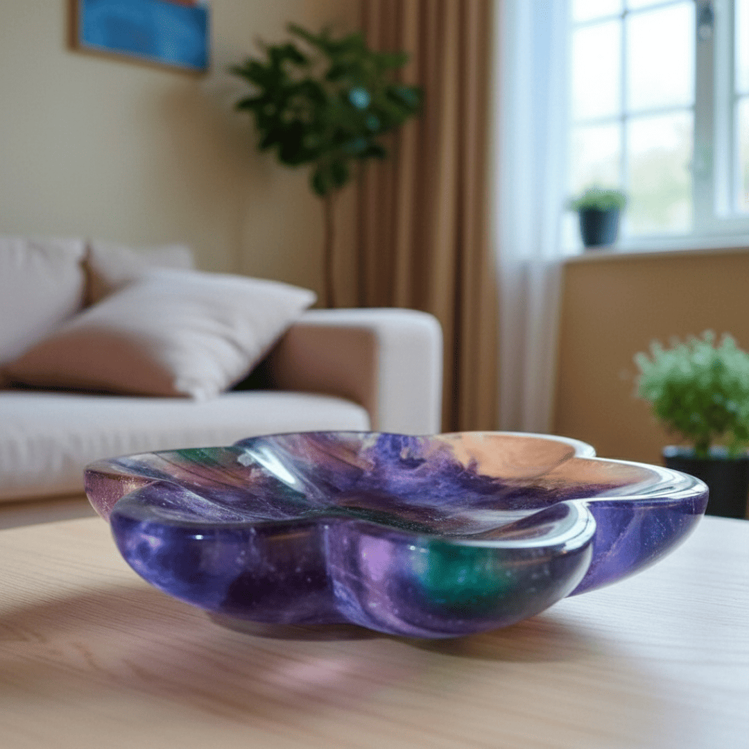 Natural Green Fluorite and Multi Fluorite Crystal Bowl Different Design (14)