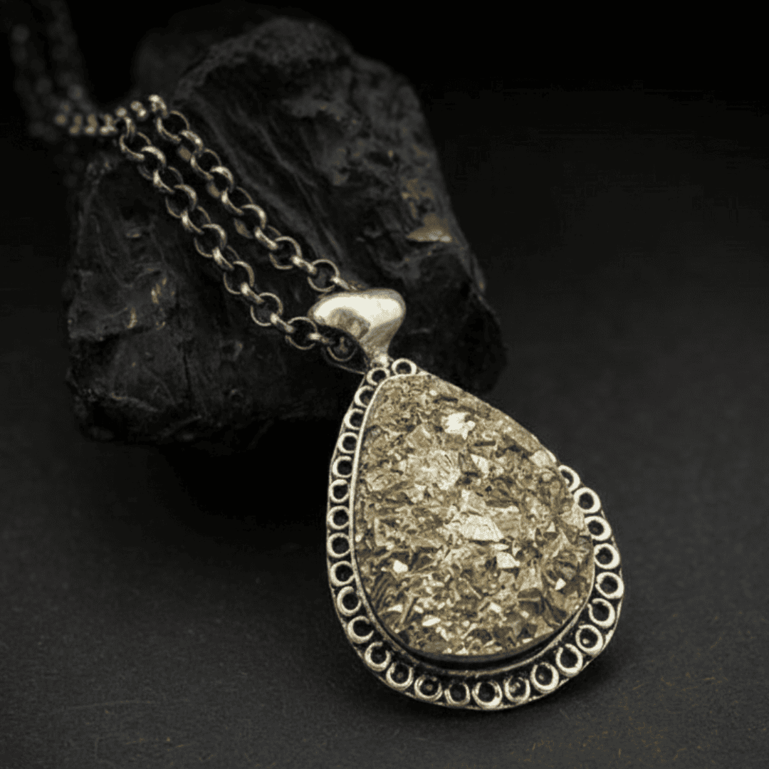 Natural Pyrite Pendant From Peru (2)